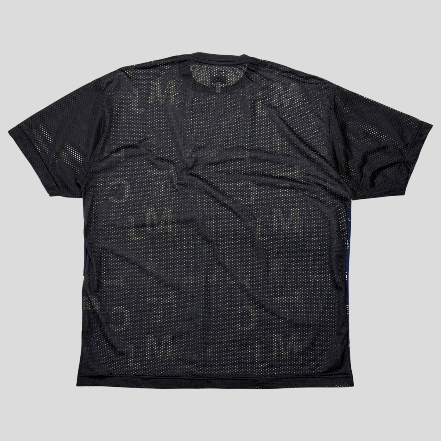 Moschino Jeans 1999 Less Is More Mesh Panelled T-shirt - M/L | O/S, Blue