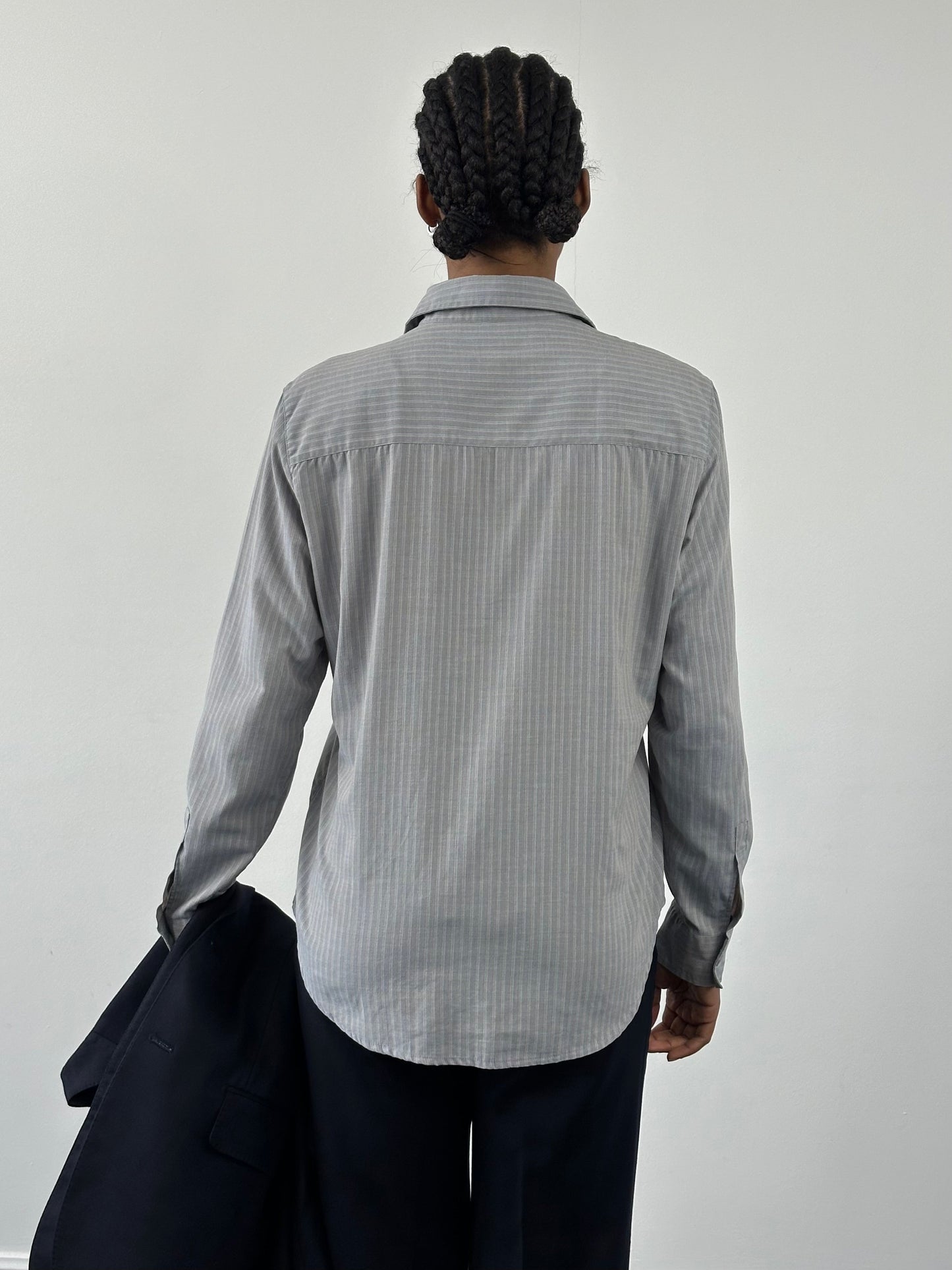 Armani Jeans 2000s Stripe Logo Shirt - M