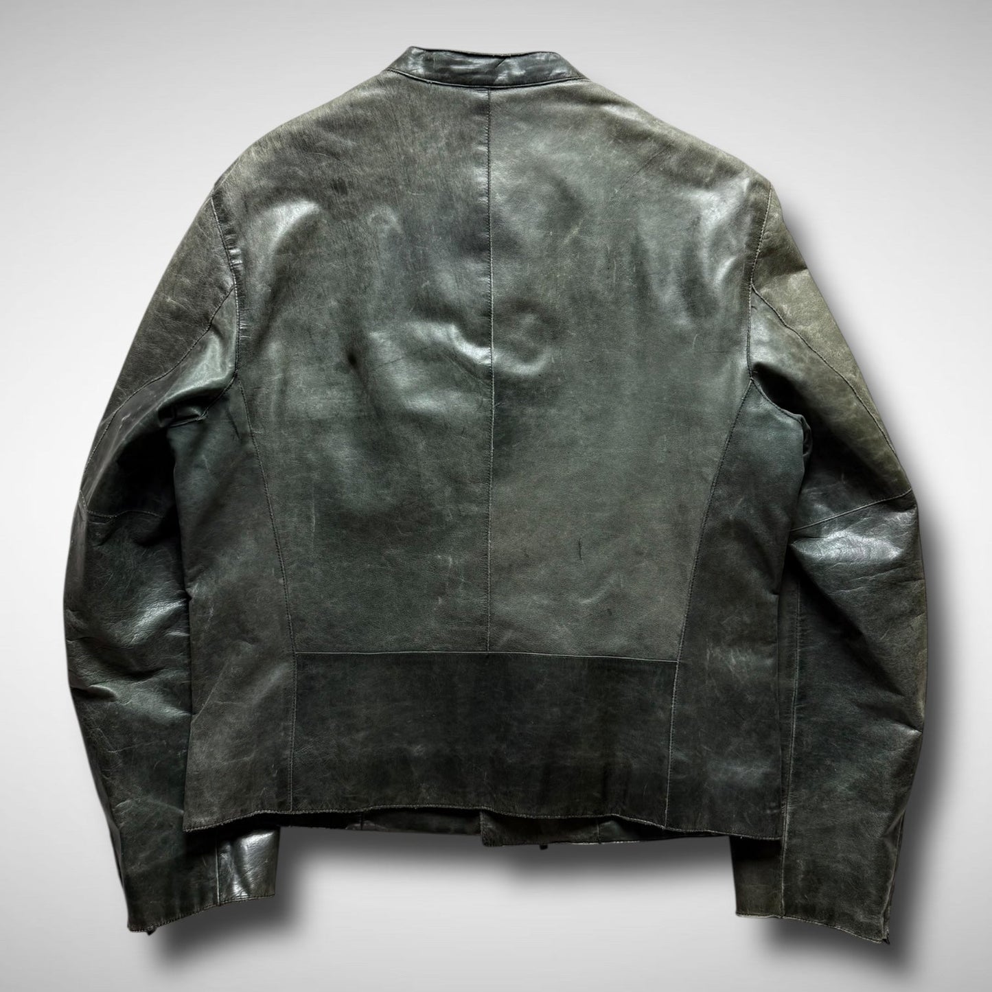 Kenzo Asymmetrical Zip Leather Jacket (1999-2003)
