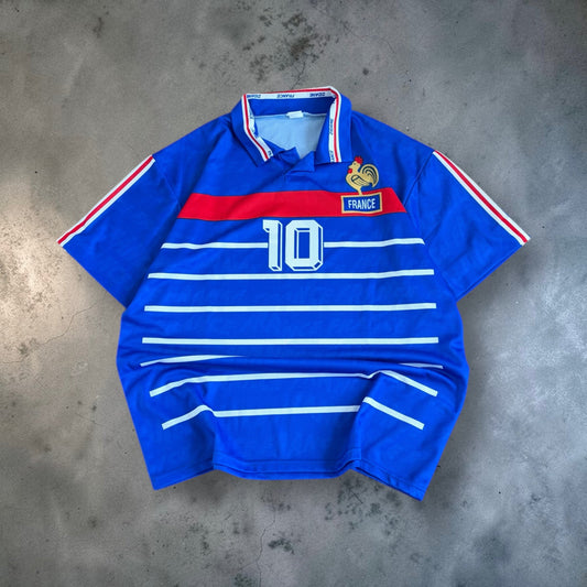 Vintage France Zidane Shirt | Blue, Multicoloured