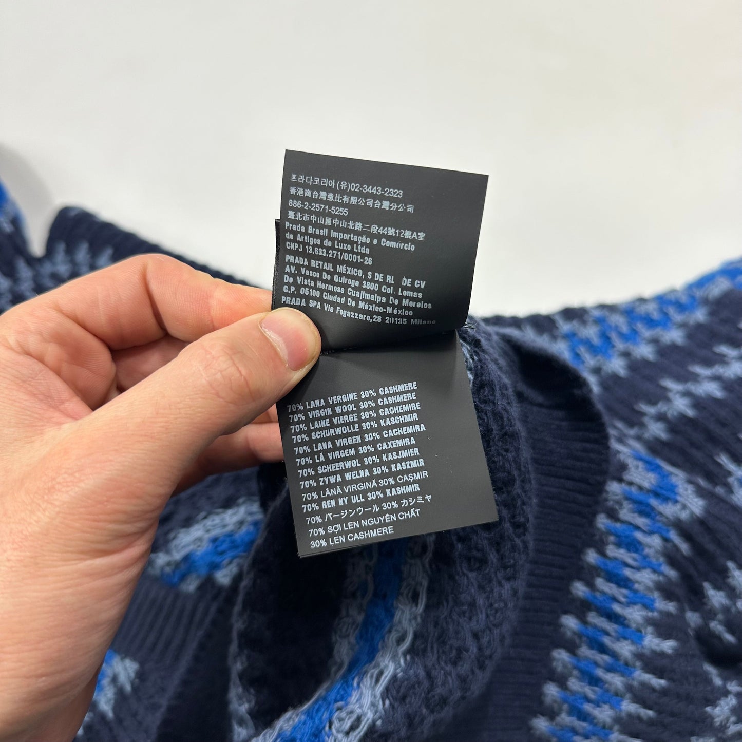 Prada 2019 Lightning Cashmere Wool Logo Knit - IT54 (L)