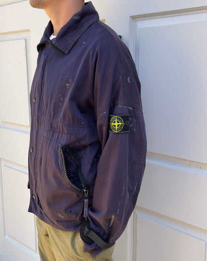 SS1996 Stone Island Raso Gommato Jacket (M) | Default Title, Blue