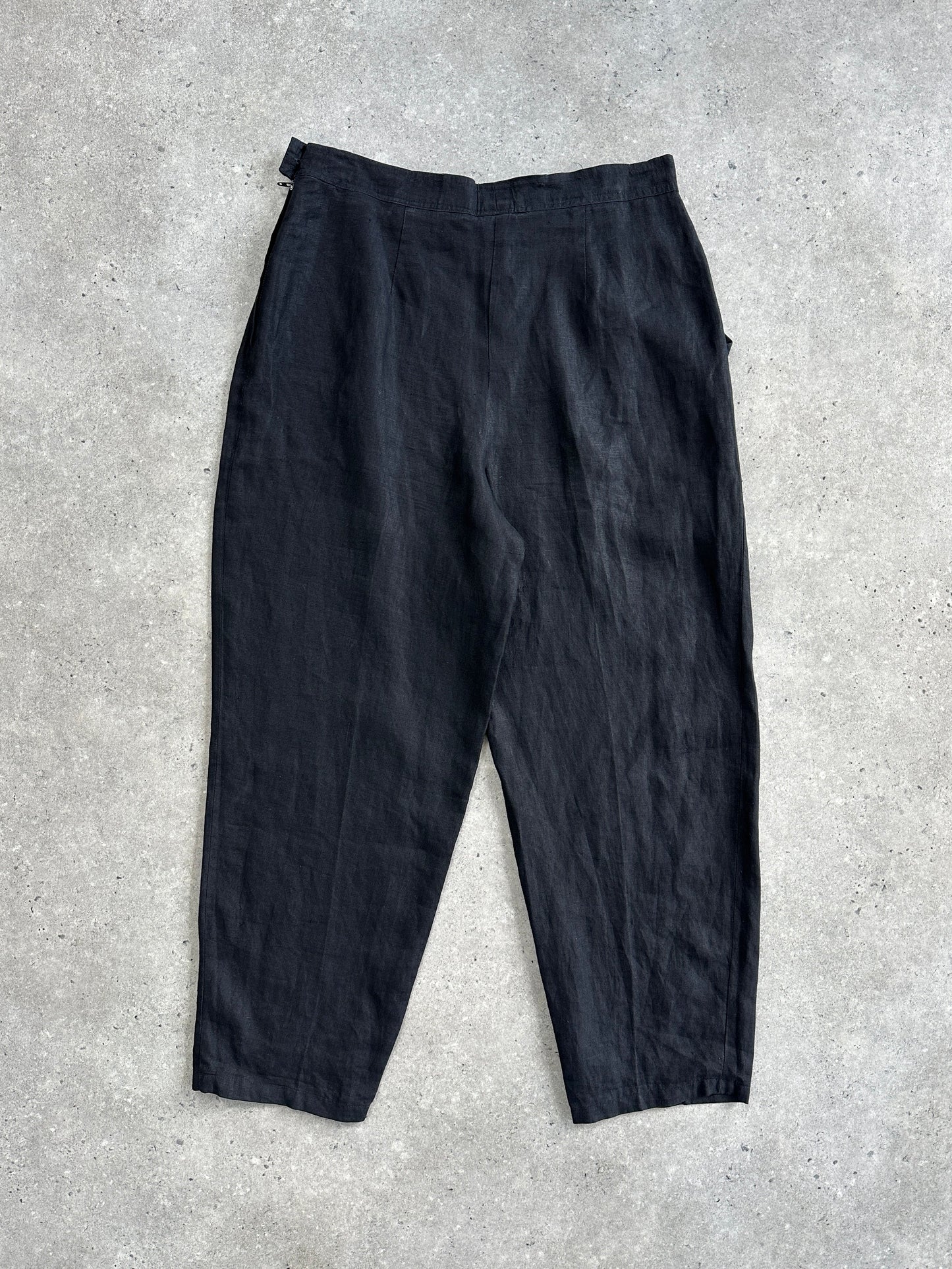 Max Mara Pure Linen Tapered Leg High Waisted Trousers - W28