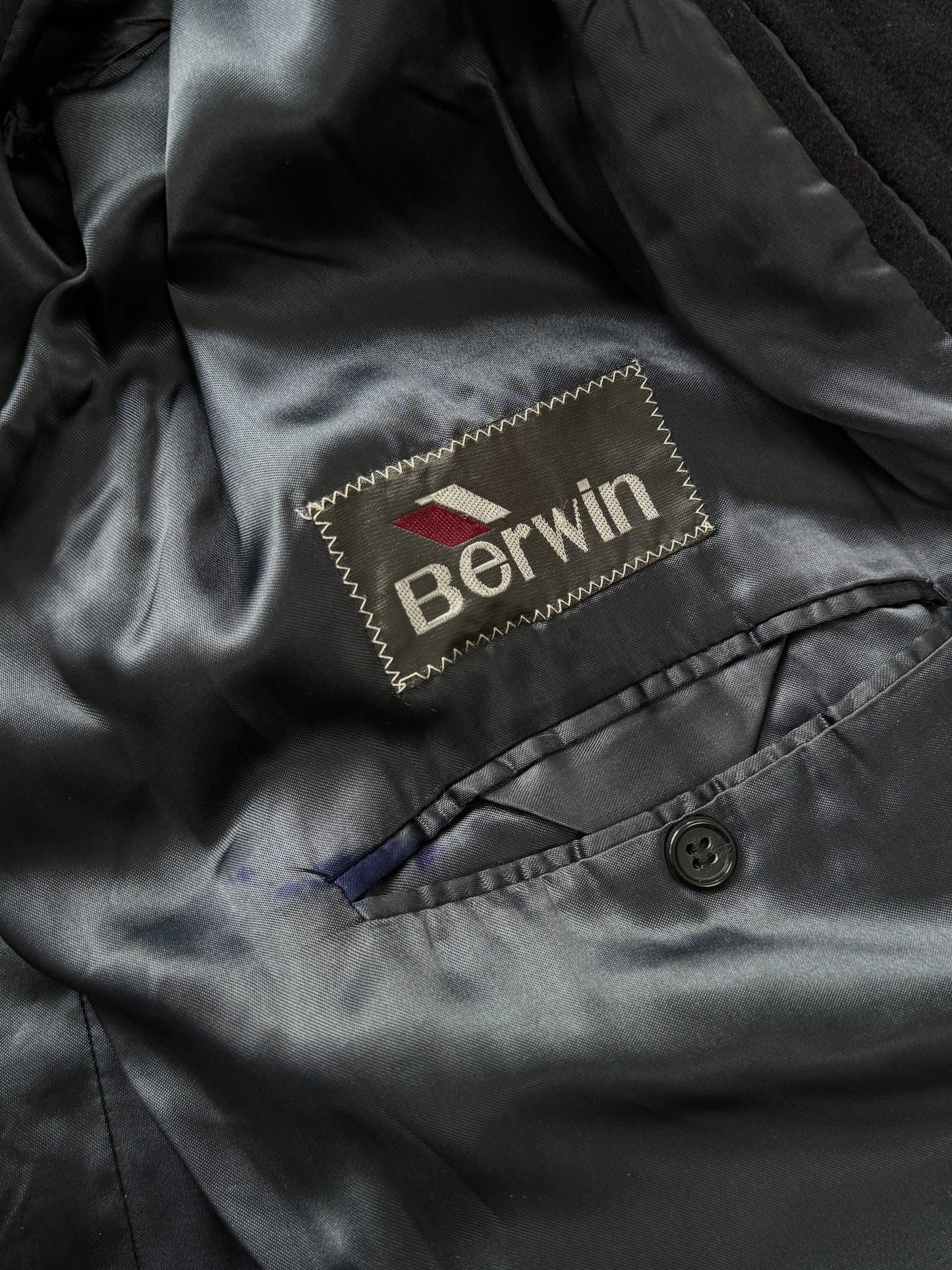 Vintage 1990s Wool Single Breasted Coat - L