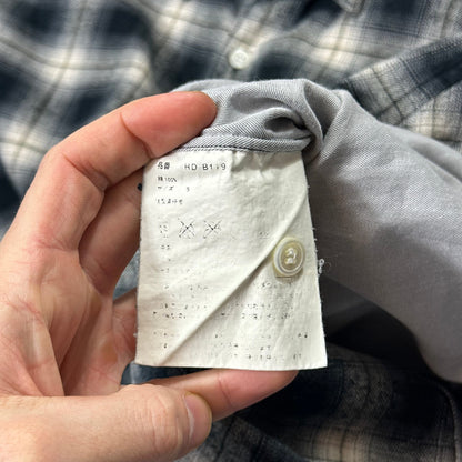 Comme Des Garçons Homme 2009 Shadow Plaid Panelled Flannel Shirt - S/M | Default Title, Grey