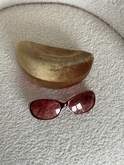 2000s Miu Miu ‘M’ Sunglasses | O/S, Red