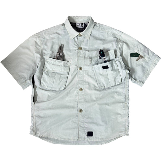 Puma 00’s Dual Pocket Ventilated Short Sleeve Shirt L | Large, Grey