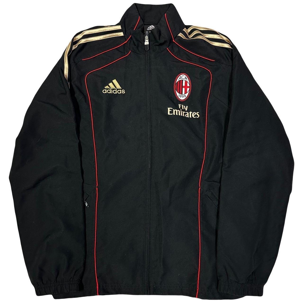 Adidas AC Milan 2010/12 Tracksuit In Black, Gold & Red ( M ) - Known Source