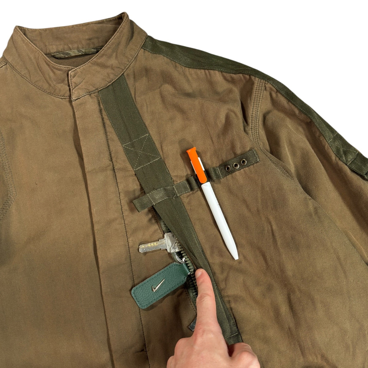 Maharishi 00's Dual Zip Military Cotton Jacket L | Large, Brown