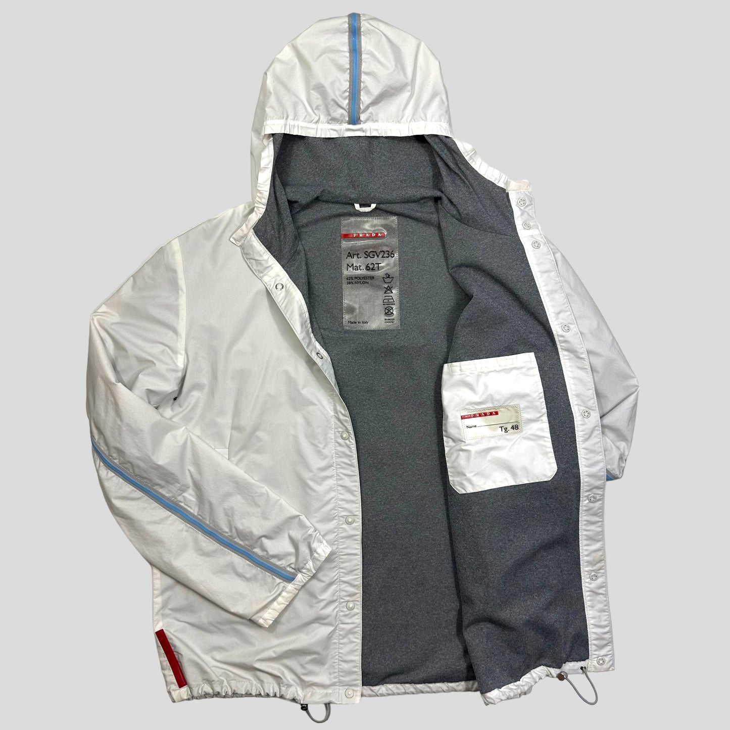 Prada Sport SS00 Gel Seam Nylon Jacket - IT48