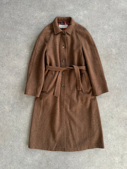 Marella 90s Brushed Wool Single Breasted Belted Coat - M