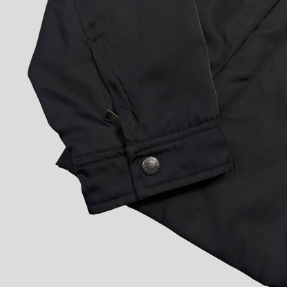 Prada 2013 Triangle Logo Gabardine Nylon & Leather Blouson Jacket - L/XL | O/S, Black