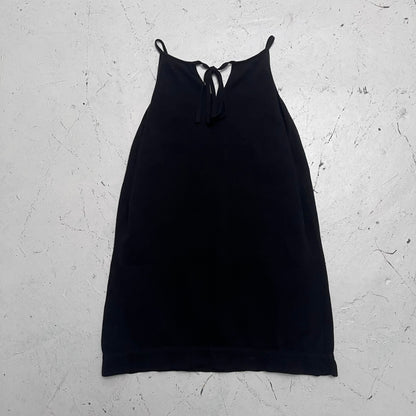 2000s burberry blue label black top | O/S, Black