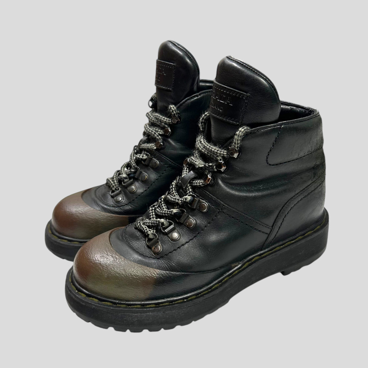 Prada Milano Leather Combat Boots - UK4.5/5 | O/S, Camo
