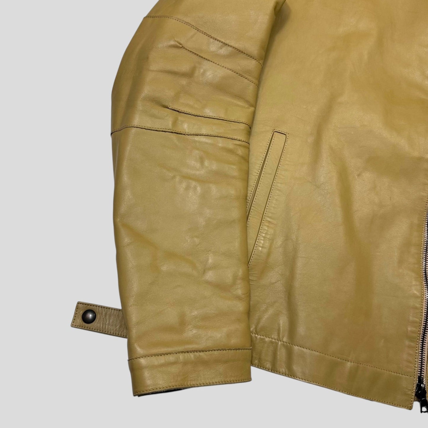 Neil Barrett AW00 Caramel Leather Moto Slingbag Jacket - L | Default Title, Multicoloured