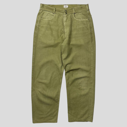 CP Company SS 1992 Ideas By Massimo Osti Green Logo Trousers - 31