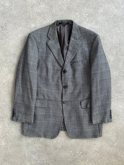 Yves Saint Laurent Pour Homme 1990s Pure Wool Check Blazer - 40R/L