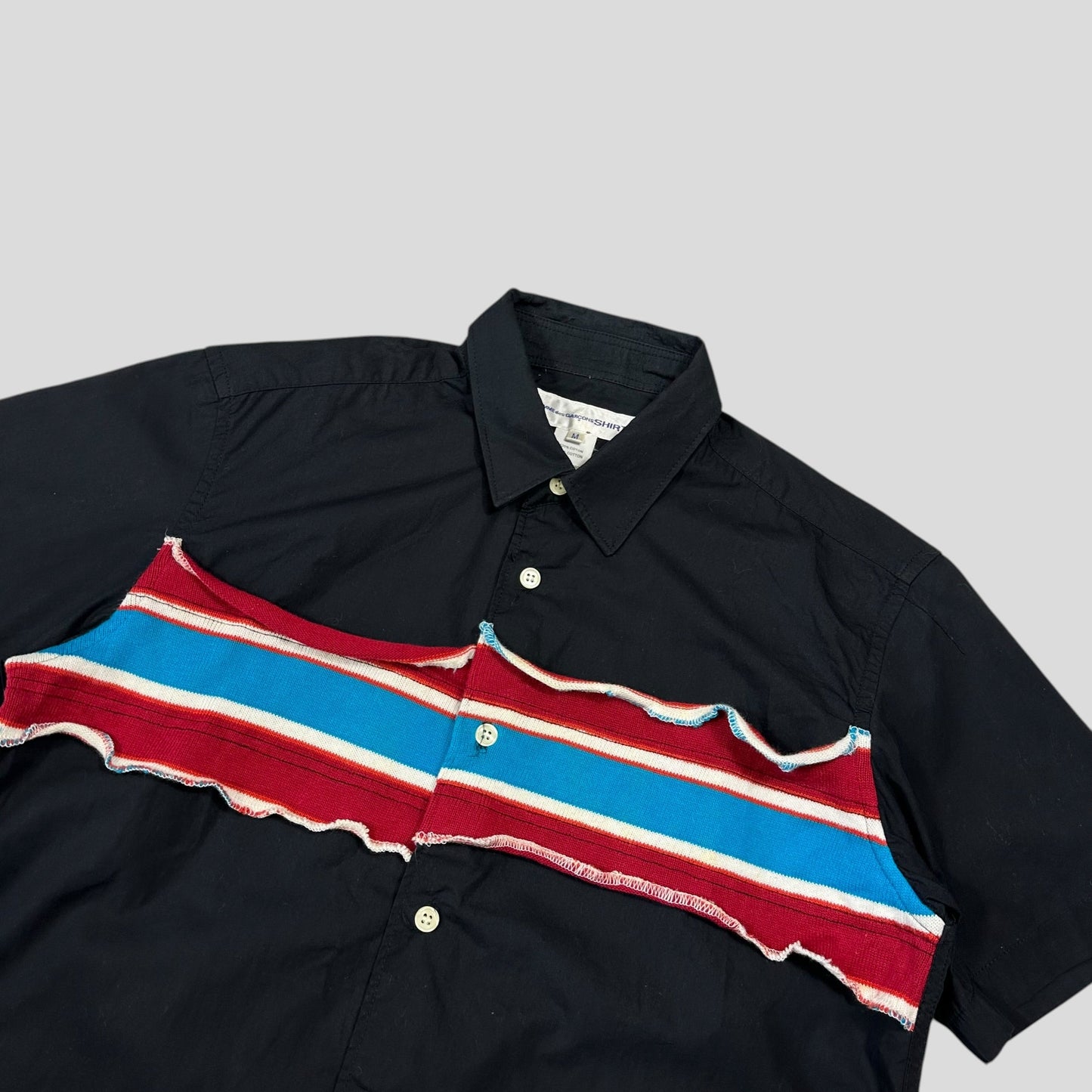 Comme Des Garçons SHIRT Striped Knit Appliqué - M | Default Title, Multicoloured