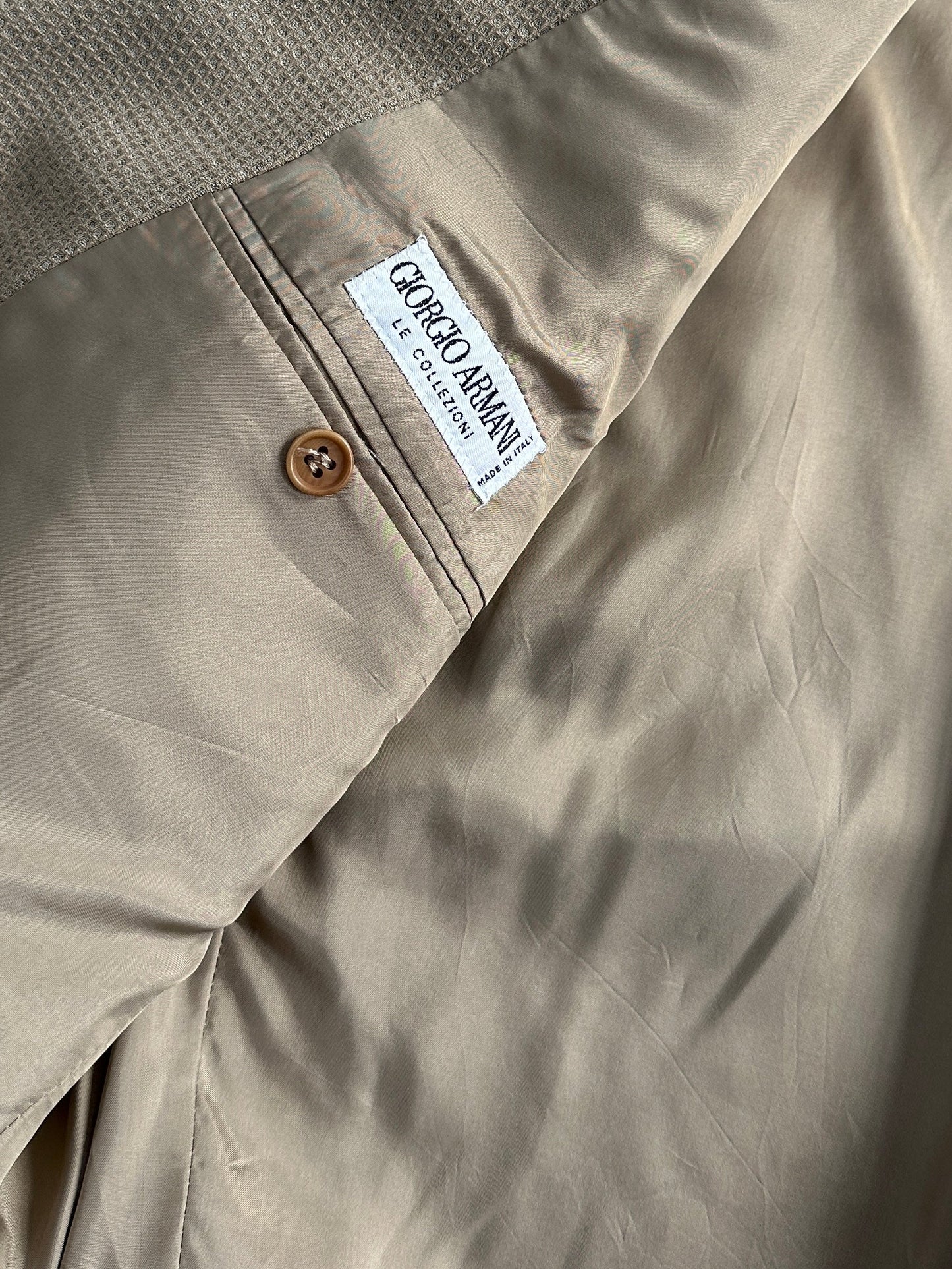 Giorgio Armani Le Collezioni 1990s Wool Woven Blazer - 40R/L