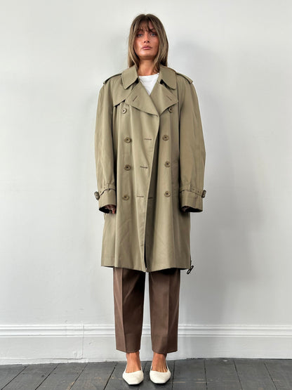 Aquascutum Pure Cotton Double Breasted Belted Trench Coat - XL