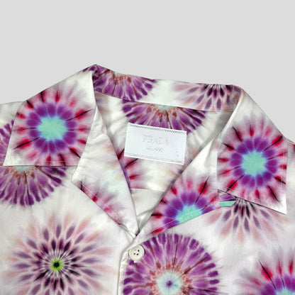 Prada SS19 Kaleidoscope Tie-Dye Boxy Cuban Shirt - M/L | Medium, Multicoloured