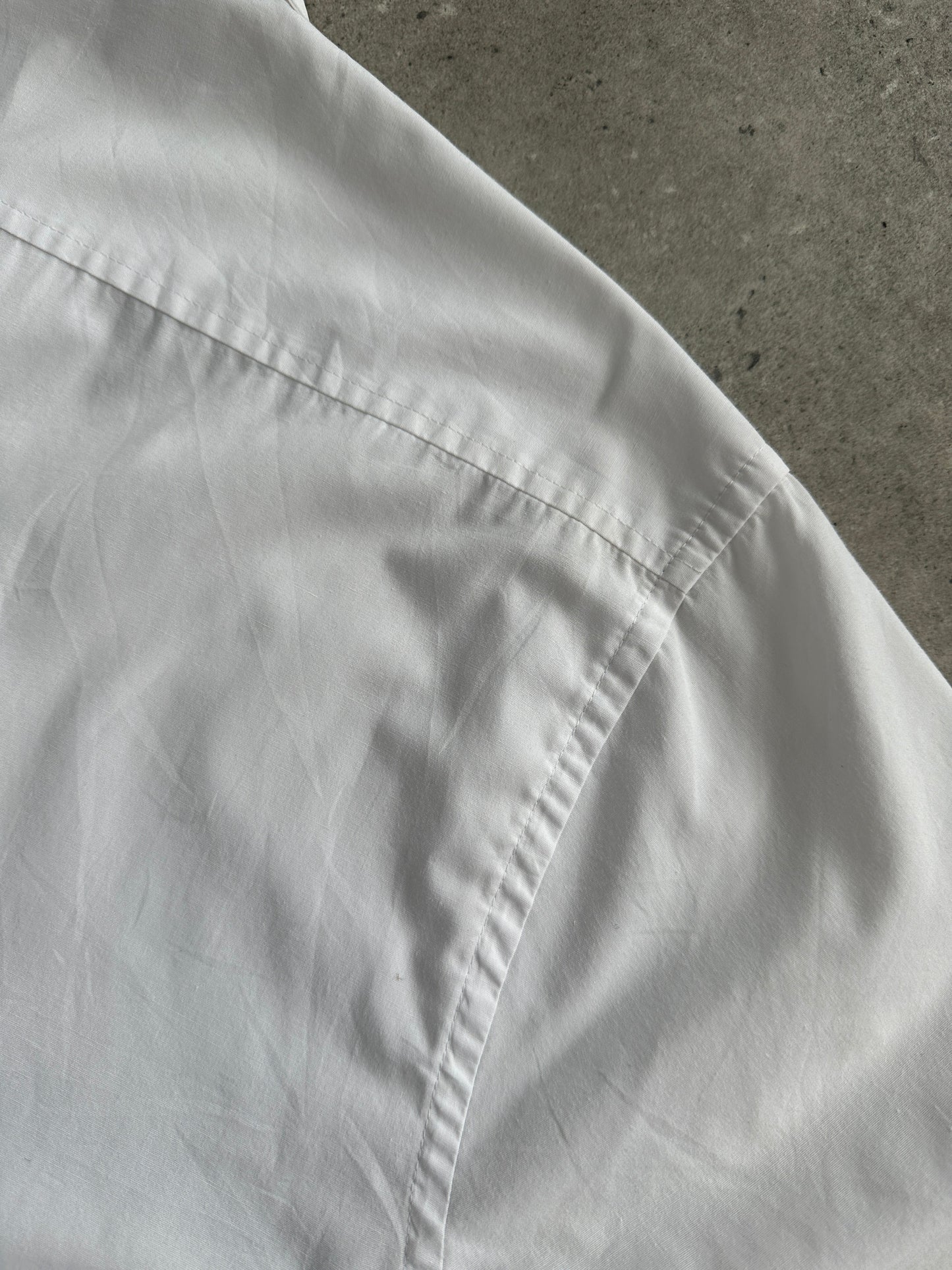 Yves Saint Laurent Pour Homme 2000s Cotton Short Sleeve Logo Shirt - L