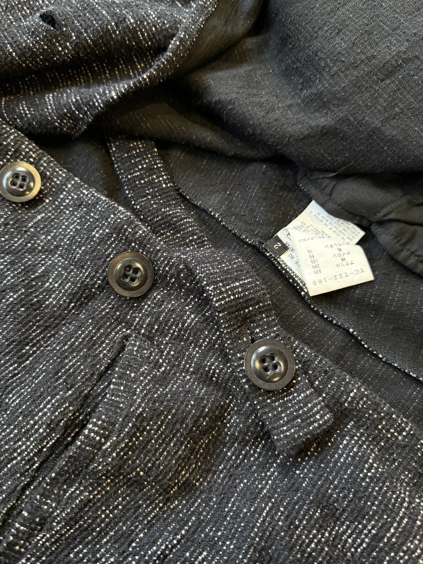 Y's by Yohji Yamamoto 90's Asymmetrical Overcoat 2