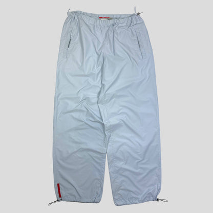 Prada Sport SS99 Baby Blue Nylon Baggy Trackpants - IT52