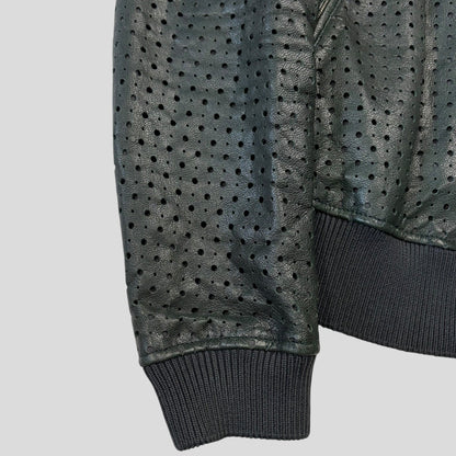 Dolce & Gabanna SS21 Perforated Goat Leather Bomber Jacket - S/M | O/S, Multicoloured