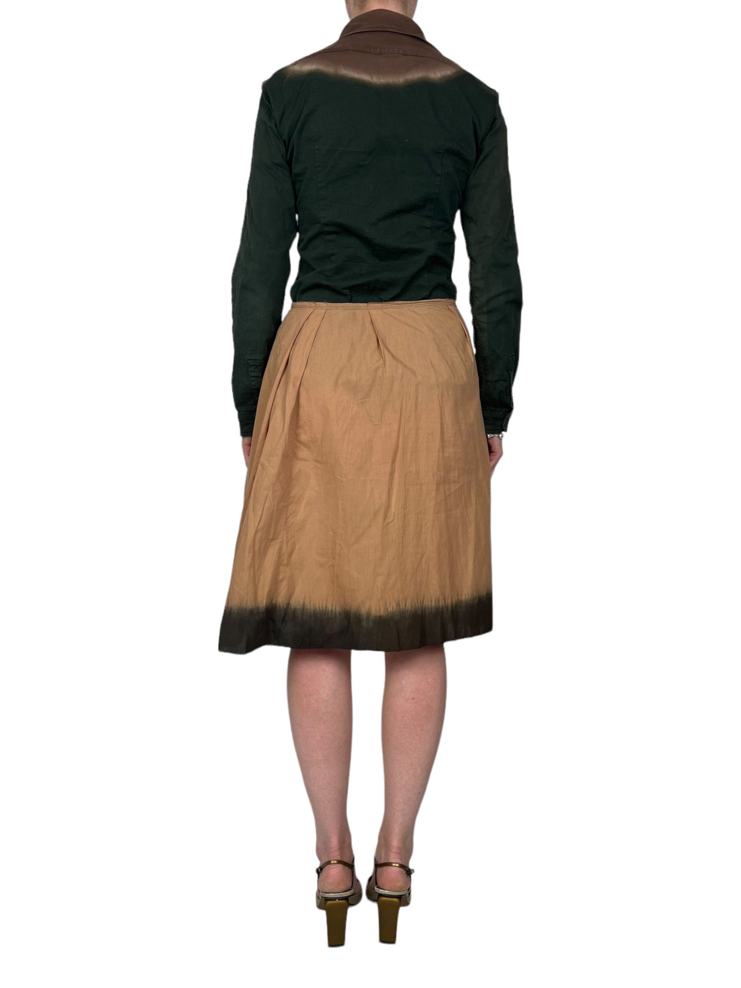 Prada S/S 2004 dip dye skirt