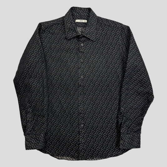 Prada Milano 00’s Textured Print Silk Shirt - M