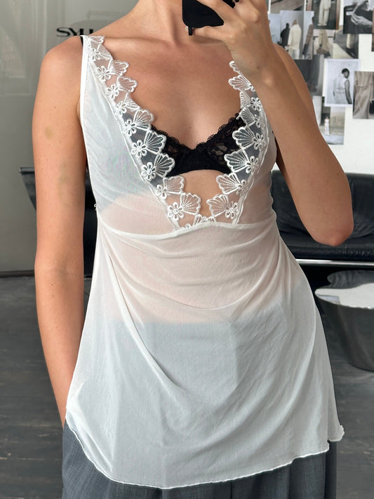 Vintage 2000s Lace Top - M/L
