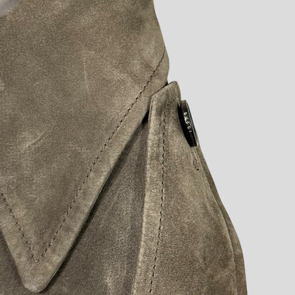 Gucci by Tom Ford FW03 Suede Leather Western Military Jacket - IT54 (L) | Default Title, Multicoloured