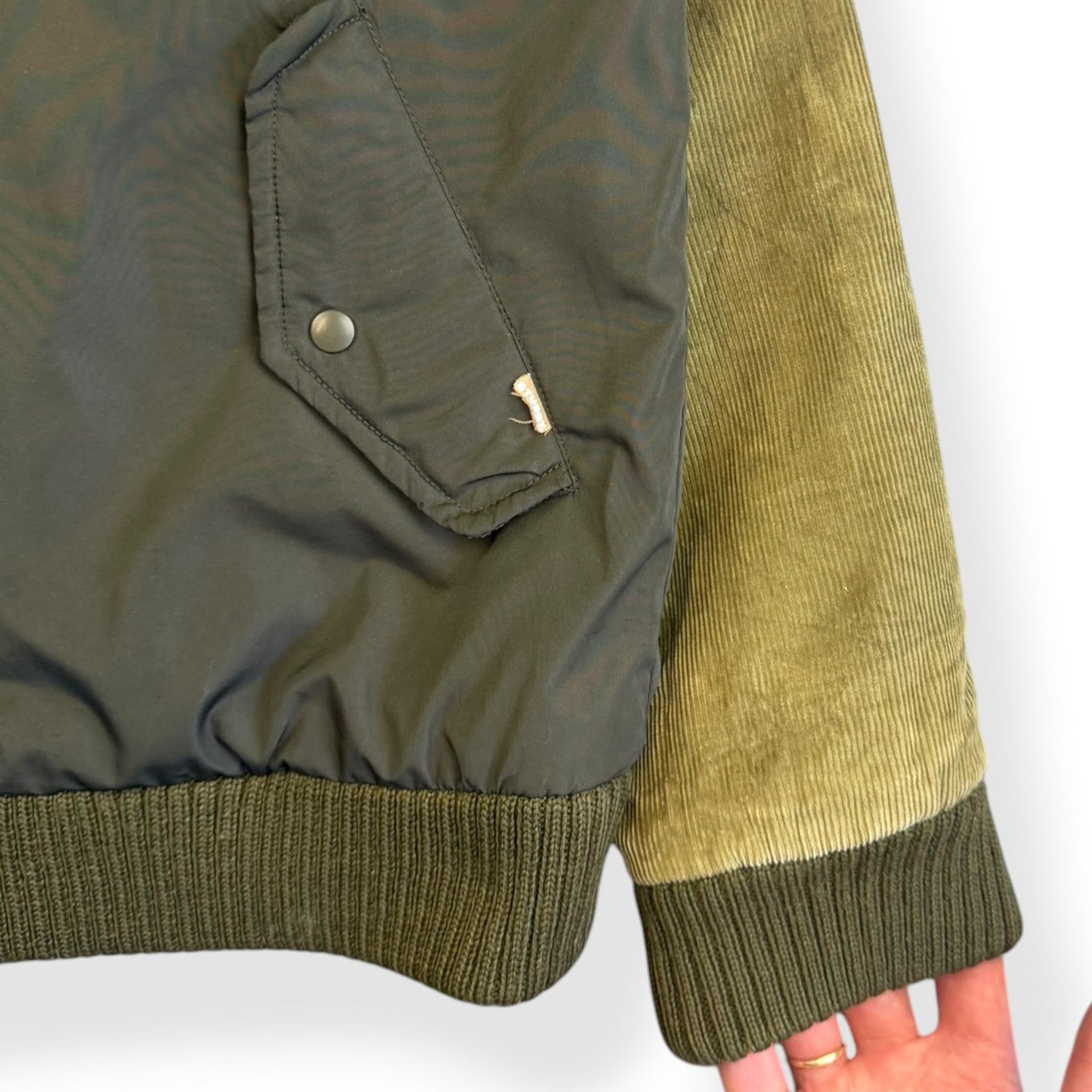 2000's Stussy Corduroy/Nylon Panelled Jacket (M) | Medium, Green