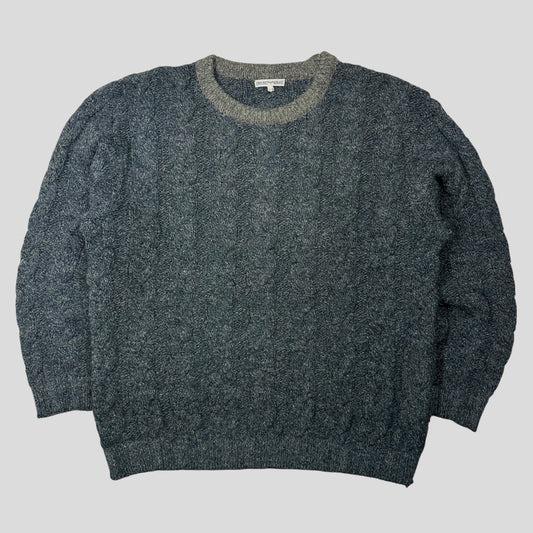 Emporio Armani 80’s Alpaca Wool Cable Knit Jumper - L