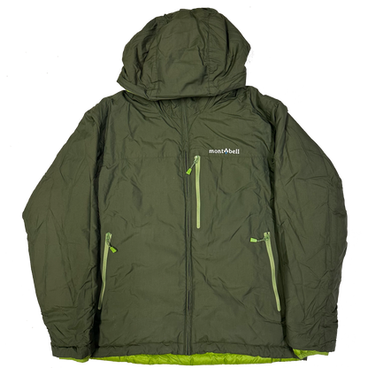 Montbell Reversible puffer Jacket In Green & Khaki ( S )