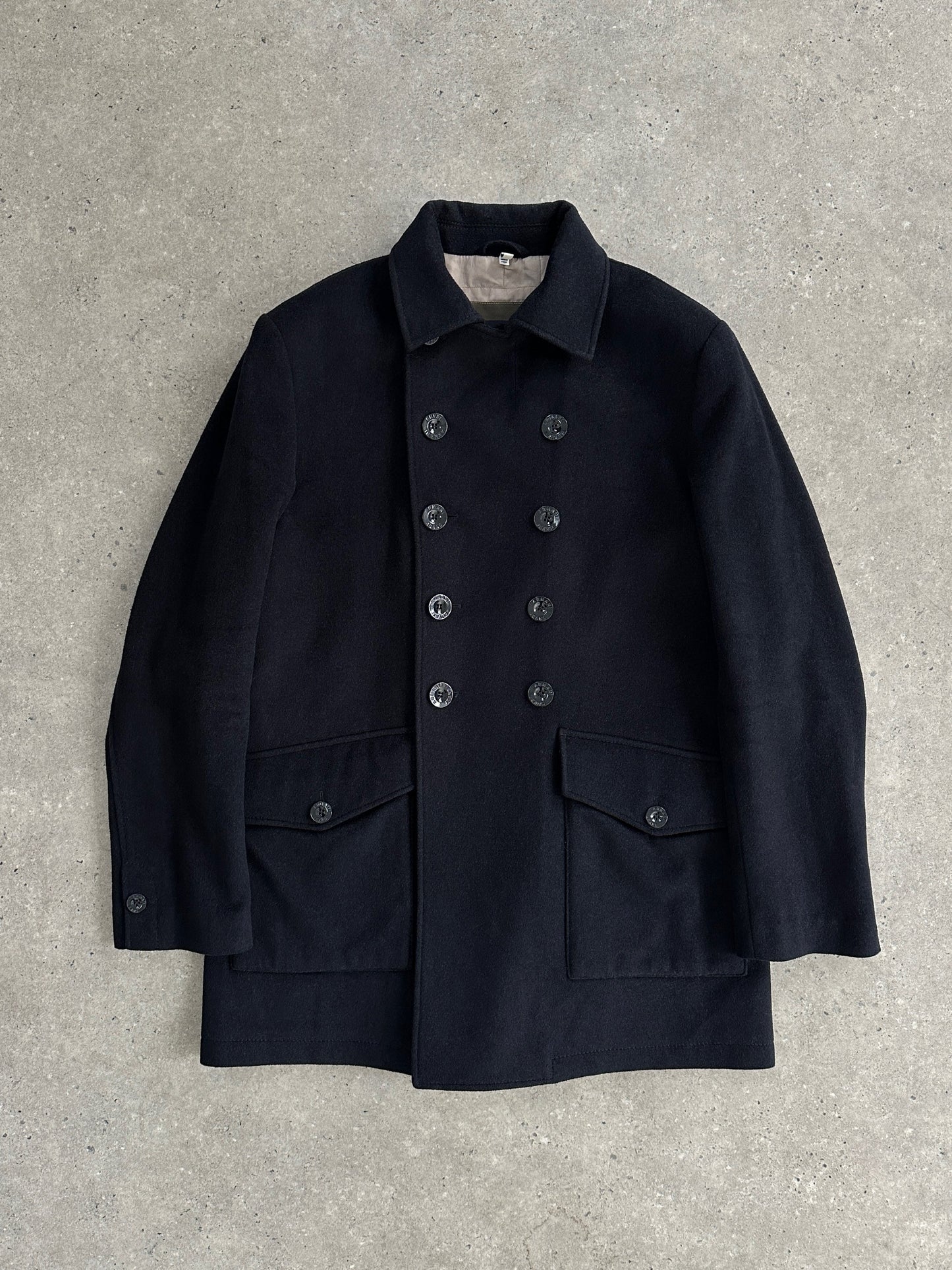 Armani Jeans Wool Double Breasted Coat - L