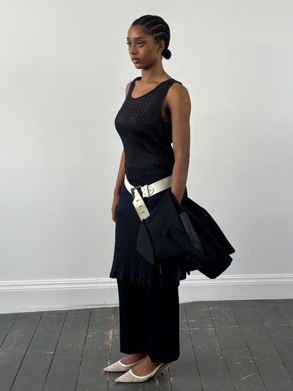 Italian Vintage 1990s Open Knit Dress – M