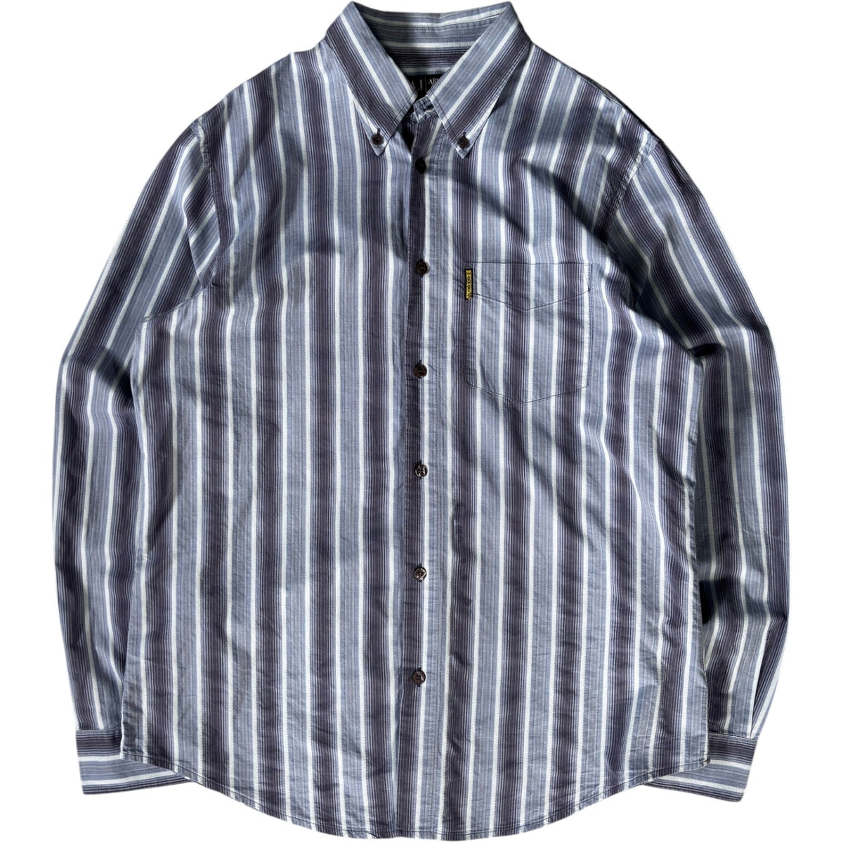 Armani Jeans 00’s Striped Cotton Shirt L | Large, Multicoloured