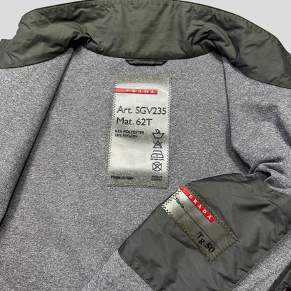 Prada Sport SS00 Gel Seam Nylon Cropped Jacket - IT50 (M) | Olive
