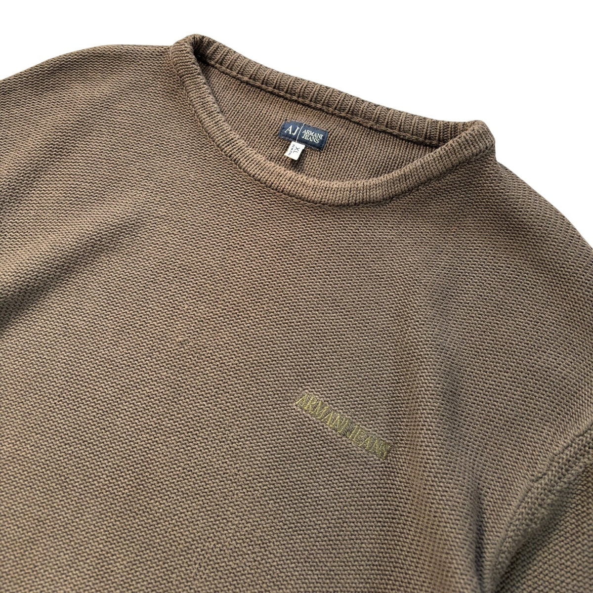 Armani Jeans 00’s Heavy Cotton Knit Jumper XL | XL, Multicoloured