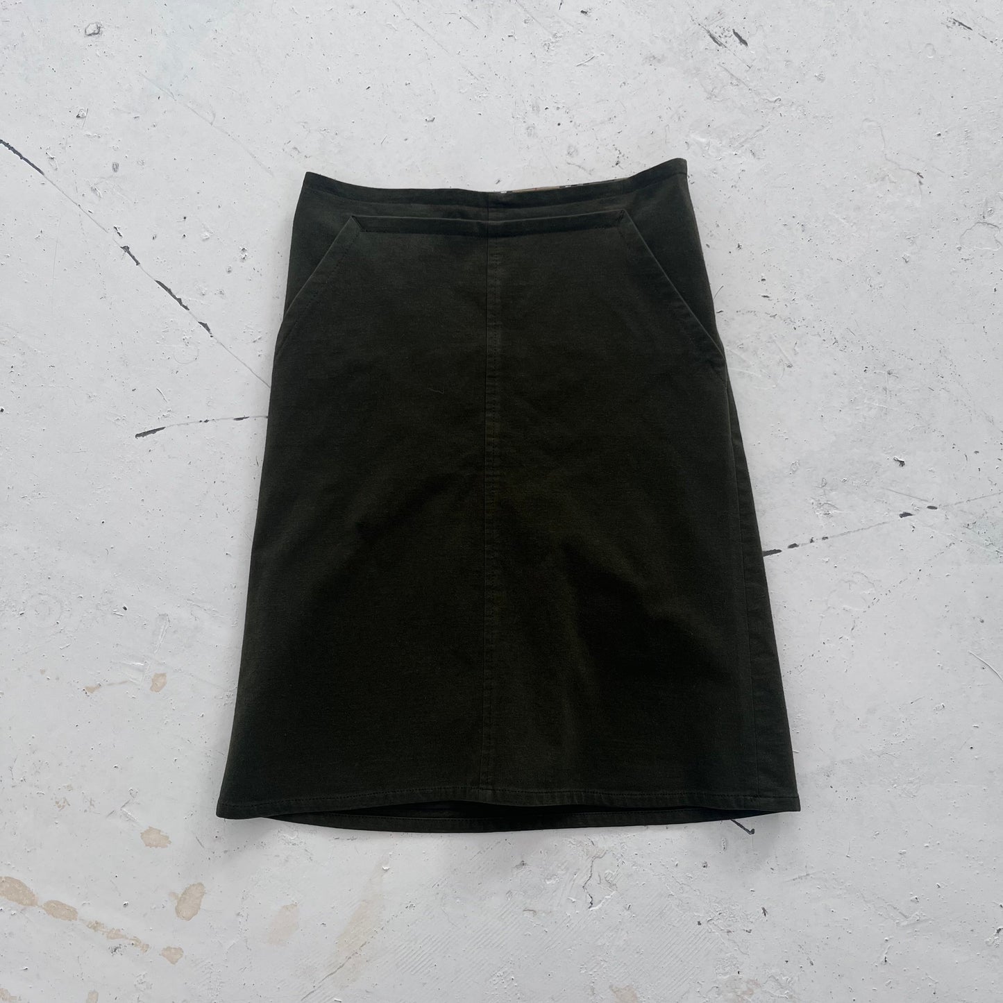 1990s burberry skirt | Green, Olive Green