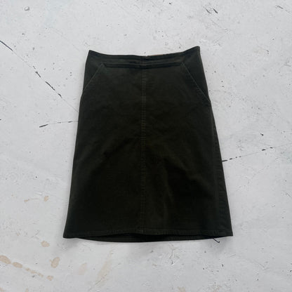 1990s burberry skirt | Green, Olive Green