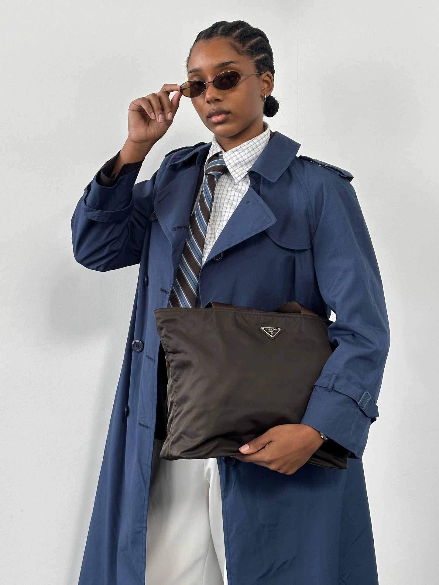 London Fog 1990s Double Breasted Cotton Trench Coat - S/M