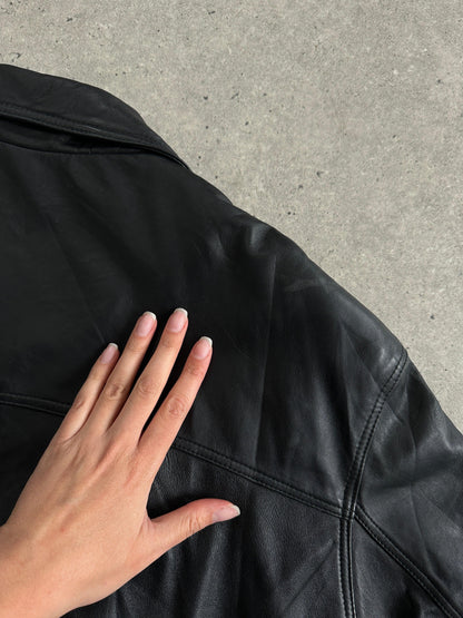 Vintage Leather Bomber Jacket - XL - Known Source