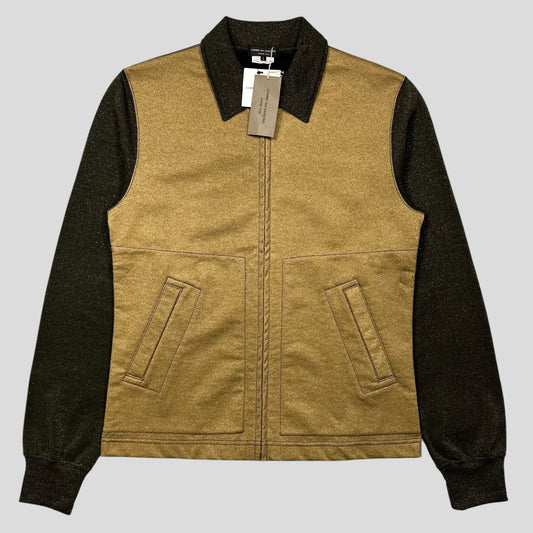CDG Homme 2011 Gold Glitter Work Jacket - L (M) | Medium, Gold