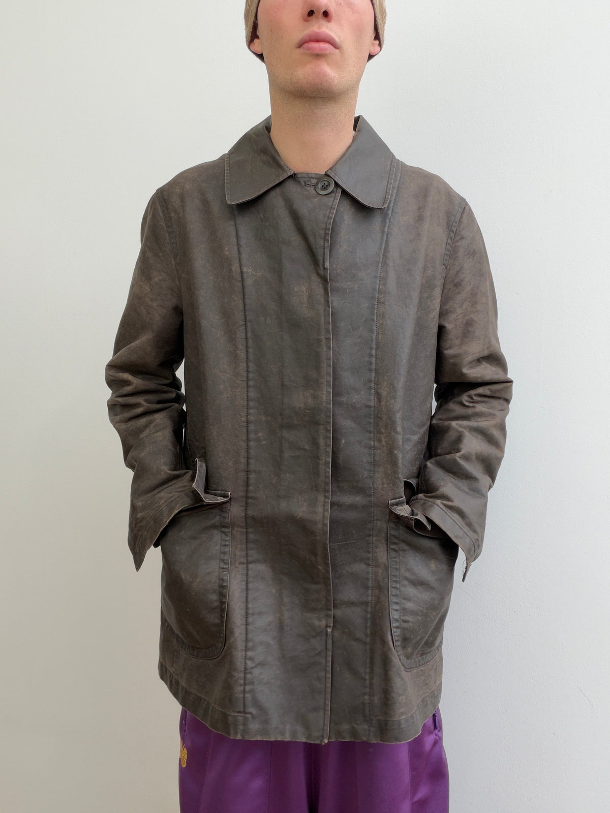C.P. Company 00s Waxy Coated-Cotton Overcoat | Large, Brown