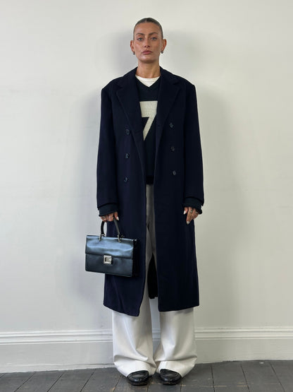 Vintage Wool Double Breasted Floor Length Coat - S/M