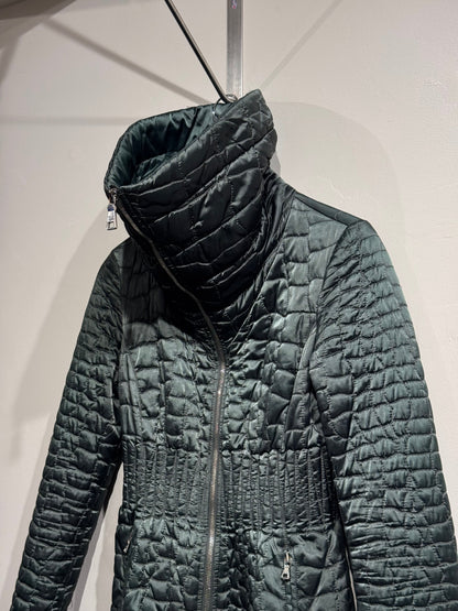 Prada Sport Green 2008 Nylon Padded Funnel Neck Jacket | Small, Green