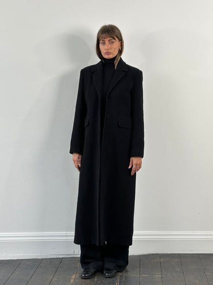 Vintage 1990s Wool Floor Length Coat - S/M